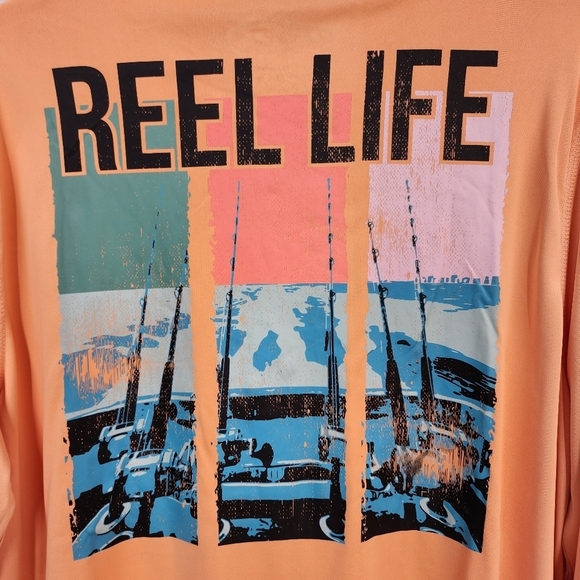 Reel Life Men's Sun Defender Long Sleeve UV Tee UPF 50 - M - Picture 7 of 9